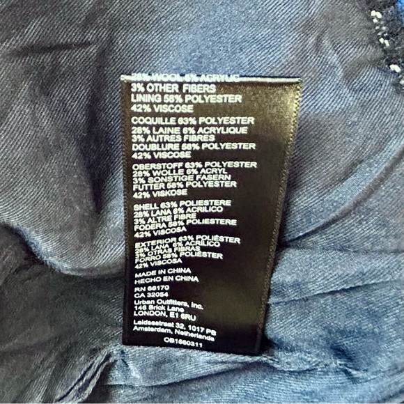 We The Free Free People FP Swing Flight Jacket Red Navy Tartan Plaid Size L - Picture 15 of 16